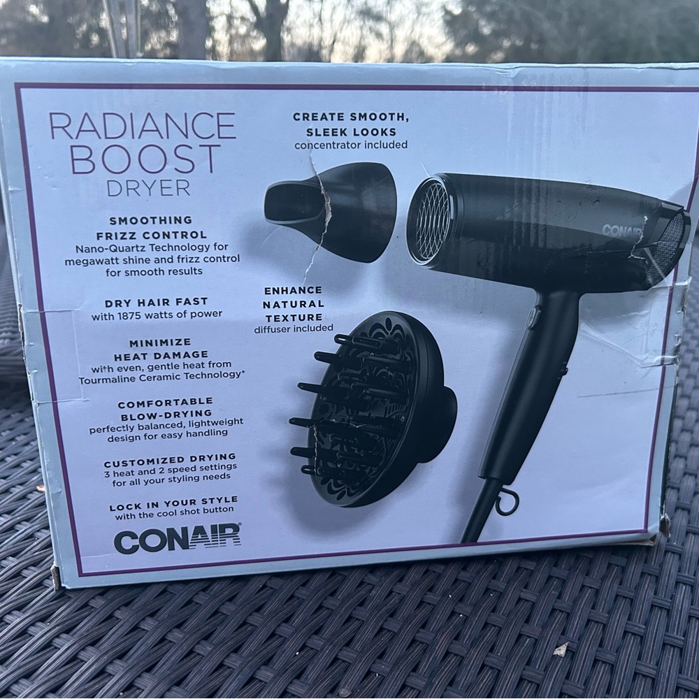 Conair Radiance Boost Hair Dryer - Black - Picture 2 of 2